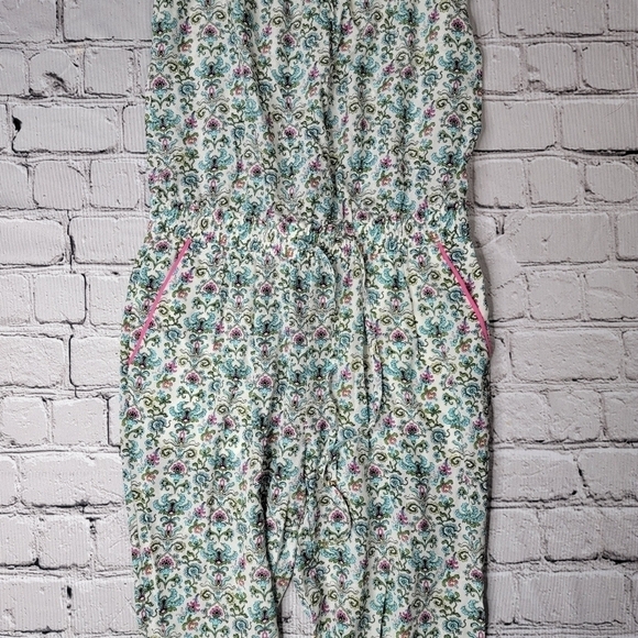 Juicy Couture Desert Paradise Floral Print Jumpsuit Romper Silk Shell Size 2 - Picture 4 of 16